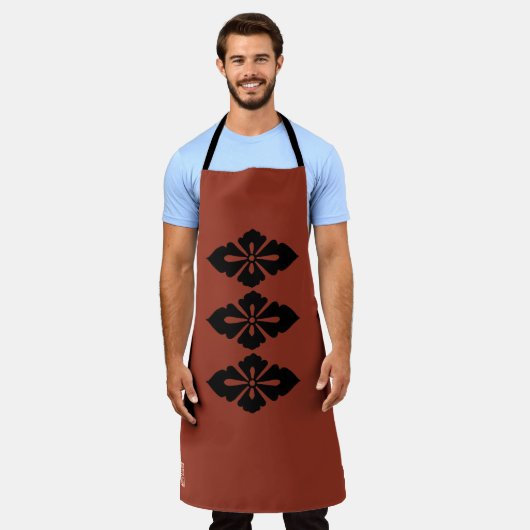 武田信玄の旗 エプロン (着用した状態)