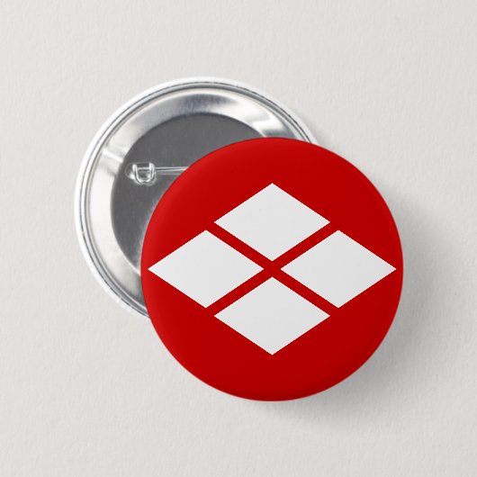 武田信玄家紋、武田Shingen KAMONの日本のな家族Cre 缶バッジ (正面&裏面)