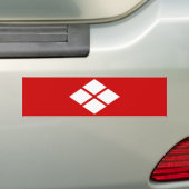 武田信玄 家紋武田信玄日本の家元 バンパーステッカー (車上)