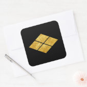 武田家日本の門武家フェイク金ゴールド スクエアシール (封筒)