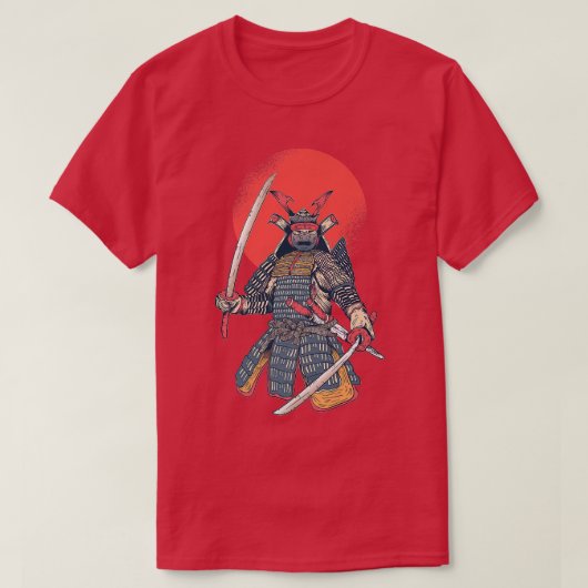 武者鎧日本の侍 Tシャツ (デザイン正面)