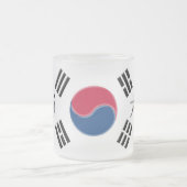 武芸釘太極旗 フロストグラスマグカップ (中央)