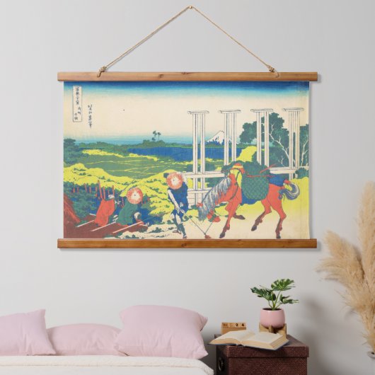 武蔵北斎浮世絵日本の専住 吊り下げ型タペストリー (寝室)