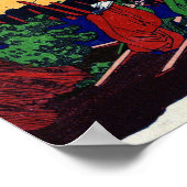 武蔵国千手の富士山の北斎 ポスター (角)