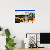 武蔵国千手の富士山の北斎 ポスター (ホームオフィス)