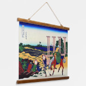 武蔵国千手の富士山の北斎 吊り下げ型タペストリー (傾斜あり)