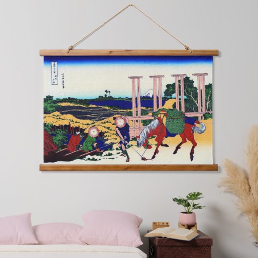 武蔵国千手の富士山の北斎 吊り下げ型タペストリー (寝室)