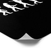 武術おもしろい作家への空手の進化ギフト ポスター (角)