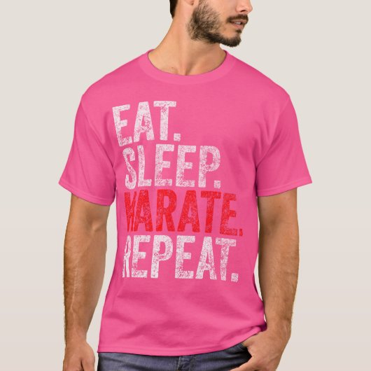 武術おもしろい忍者衣裳シャツスリープ食べ空手 Tシャツ (正面)