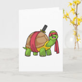 武術の達人であるカメと剣 カード (黄色い花)