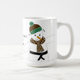 武術をする雪だるま コーヒーマグカップ