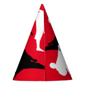 武術アーツの誕生日パーティー帽子と空手ポーズ パーティーハット (裏面)