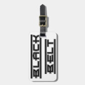 武術アーツはっきりしたブラックベルトギアバッグラベル ラゲッジタグ (正面縦)