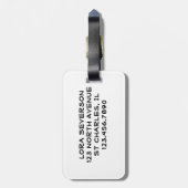 武術アーツはっきりしたブラックベルトギアバッグラベル ラゲッジタグ (裏面縦)