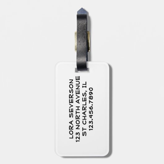 武術アーツはっきりしたブラックベルトギアバッグラベル ラゲッジタグ (裏面縦)