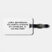 武術アーツはっきりしたブラックベルトギアバッグラベル ラゲッジタグ (裏面横)