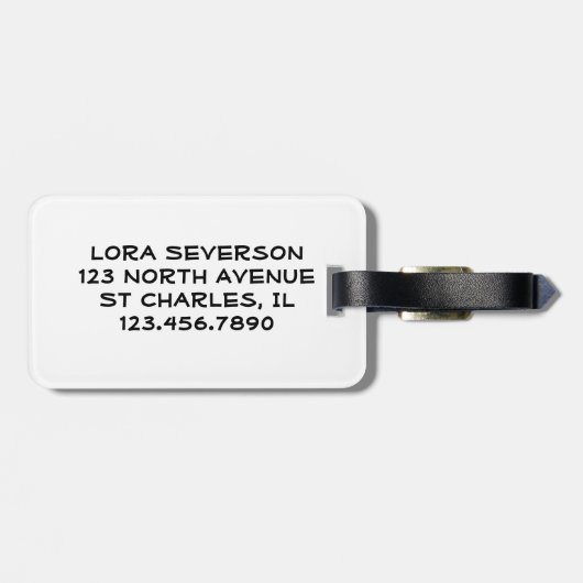 武術アーツはっきりしたブラックベルトギアバッグラベル ラゲッジタグ (裏面横)