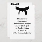 武術アーツはっきりしたブラックベルトプロモーション試験招待状 招待状 (正面/裏面)