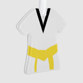 武術アーツイエローベルトユニフォーム オーナメント (正面)