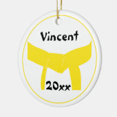 武術アーツイエローベルトランク セラミックオーナメント (左)