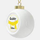 武術アーツイエローベルトランク セラミックボールオーナメント (右)