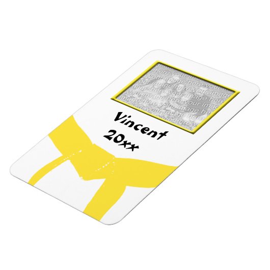 武術アーツイエローベルト写真 マグネット (左側)