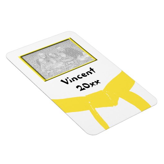 武術アーツイエローベルト写真 マグネット (右側)