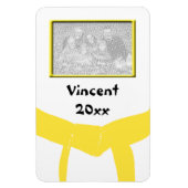 武術アーツイエローベルト写真 マグネット (縦)