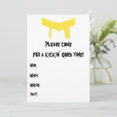 武術アーツイエローベルト誕生日パーティーへの招待 招待状 (スタンド正面)