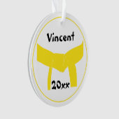 武術アーツイエローベルト オーナメント (正面)