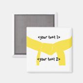 武術アーツイエローベルト マグネット (正面/裏面)