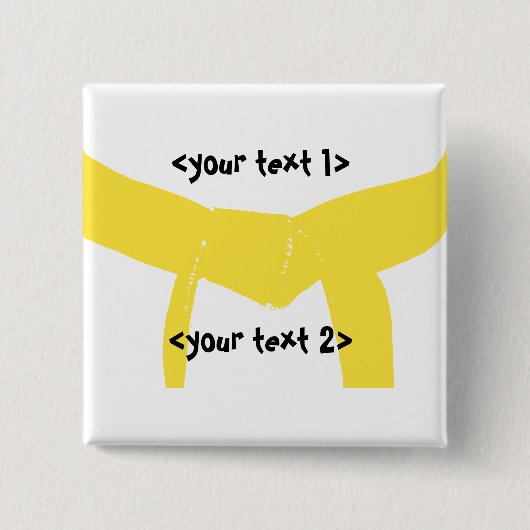 武術アーツイエローベルト 缶バッジ (正面)