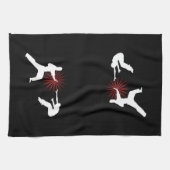 武術アーツエナジーシルエット キッチンタオル (横)