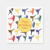 武術アーツオブジャパン空手パーティーハッピーバースデー スタンダードカクテルナプキン (正面)