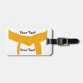 武術アーツオレンジベルトギアバッグラベル ラゲッジタグ (正面横)