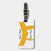 武術アーツオレンジベルトギアバッグラベル ラゲッジタグ (正面縦)