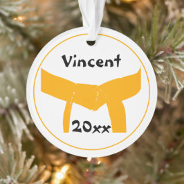 武術アーツオレンジベルトデイテッド オーナメント