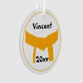 武術アーツオレンジベルトデイテッド オーナメント (正面)