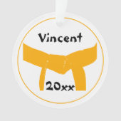 武術アーツオレンジベルトデイテッド オーナメント (正面)