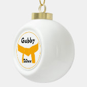 武術アーツオレンジベルトデイテッド セラミックボールオーナメント (右)