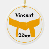 武術アーツオレンジベルト セラミックオーナメント (正面)