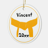 武術アーツオレンジベルト セラミックオーナメント (左)