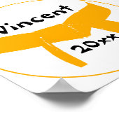 武術アーツオレンジベルト ポスター (角)