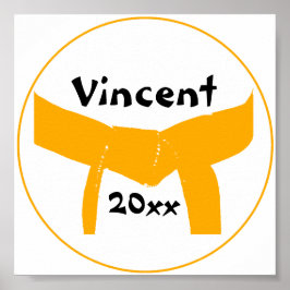 武術アーツオレンジベルト ポスター