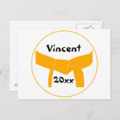 武術アーツオレンジベルト ポストカード (正面/裏面)