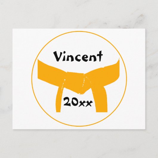 武術アーツオレンジベルト ポストカード (正面)