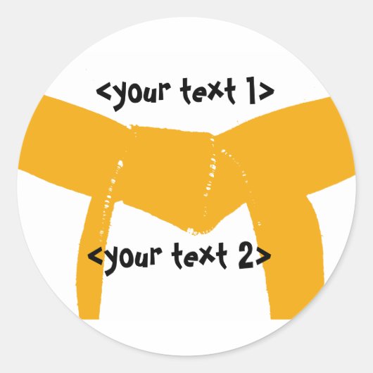 武術アーツオレンジベルト ラウンドシール (正面)