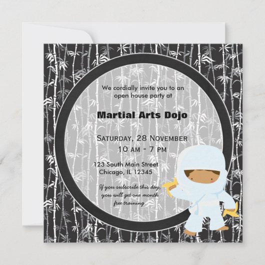 武術アーツオープンハウス 招待状 (正面)