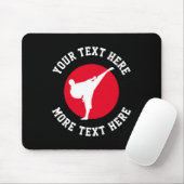 武術アーツカスタムー空手キックシルエット マウスパッド (マウス)