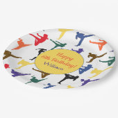 武術アーツカラートキッズボーイズパーティーハッピーバースデー ペーパープレート (アングル)